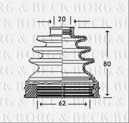 BORG & BECK BCB2786 Пильовик, приводний вал