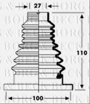 BORG & BECK BCB2804 Пильовик, приводний вал