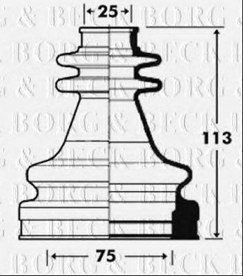 BORG & BECK BCB2914 Пильовик, приводний вал