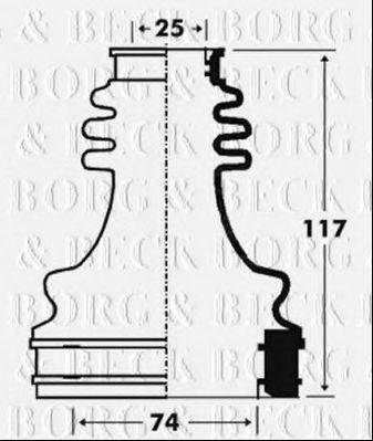 BORG & BECK BCB2916 Пильовик, приводний вал