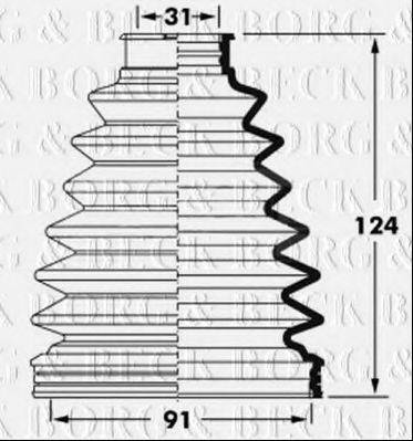 BORG & BECK BCB6056 Пильовик, приводний вал