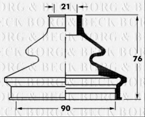 BORG & BECK BCB6062 Пильовик, приводний вал