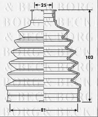 BORG & BECK BCB6210 Пильовик, приводний вал
