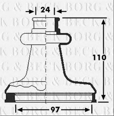 BORG & BECK BCB6223 Пильовик, приводний вал