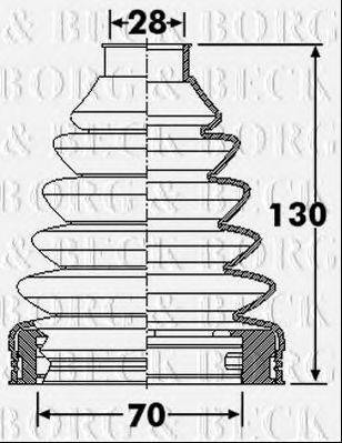 BORG & BECK BCB6253 Пильовик, приводний вал