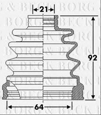 BORG & BECK BCB6273 Пильовик, приводний вал