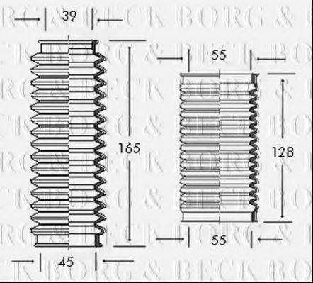 BORG & BECK BSG3021 Пильовик, рульове управління