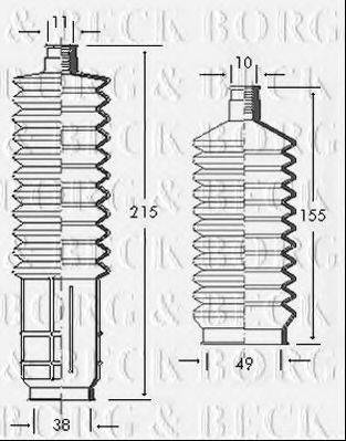 BORG & BECK BSG3032 Пильовик, рульове управління