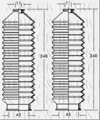 BORG & BECK BSG3199 Пильовик, рульове управління