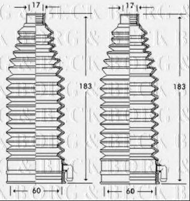 BORG & BECK BSG3247 Пильовик, рульове управління