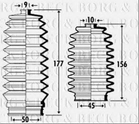 BORG & BECK BSG3312 Пильовик, рульове управління