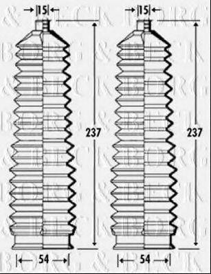 BORG & BECK BSG3324 Пильовик, рульове управління