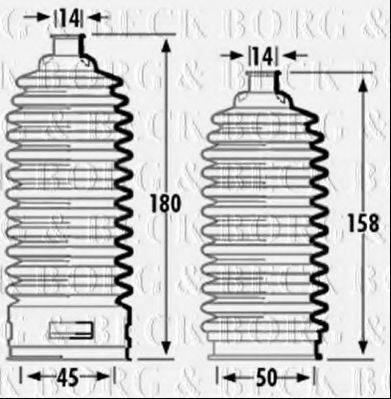 BORG & BECK BSG3346 Пильовик, рульове управління