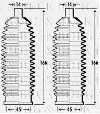 BORG & BECK BSG3351 Пильовик, рульове управління