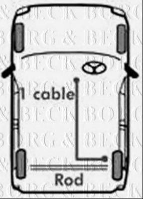 BORG & BECK BKB1137 Трос, стоянкова гальмівна система