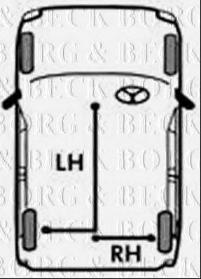 BORG & BECK BKB1924 Трос, стоянкова гальмівна система