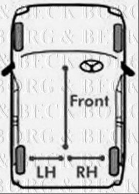 BORG & BECK BKB2544 Трос, стоянкова гальмівна система