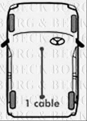 BORG & BECK BKB2070 Трос, стоянкова гальмівна система