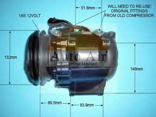 AUTO AIR GLOUCESTER 145662R Компресор, кондиціонер