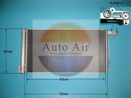 AUTO AIR GLOUCESTER 166225 Конденсатор, кондиціонер