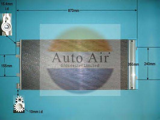 AUTO AIR GLOUCESTER 169945 Конденсатор, кондиціонер