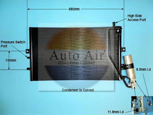 AUTO AIR GLOUCESTER 161324A Конденсатор, кондиціонер