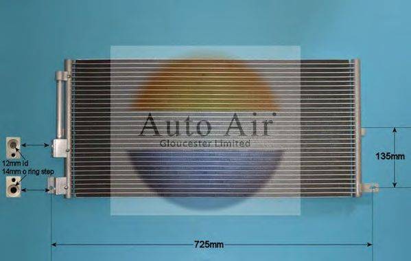 AUTO AIR GLOUCESTER 169002 Конденсатор, кондиціонер