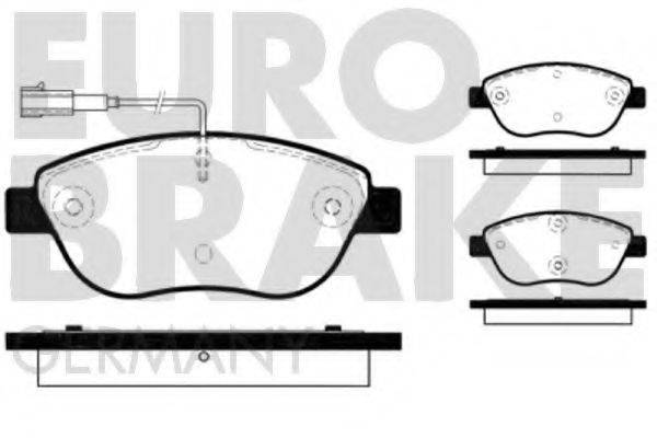 EUROBRAKE 5502222364 Комплект гальмівних колодок, дискове гальмо