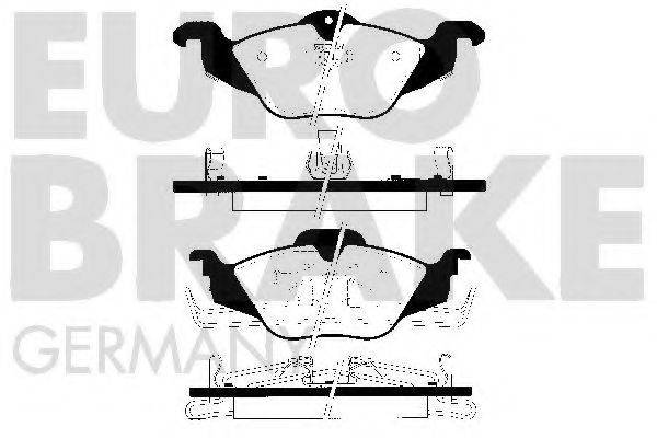 EUROBRAKE 5502223618 Комплект гальмівних колодок, дискове гальмо