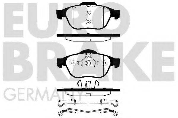 EUROBRAKE 5502223949 Комплект гальмівних колодок, дискове гальмо