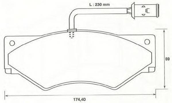 JURID 2900109561 Комплект гальмівних колодок, дискове гальмо