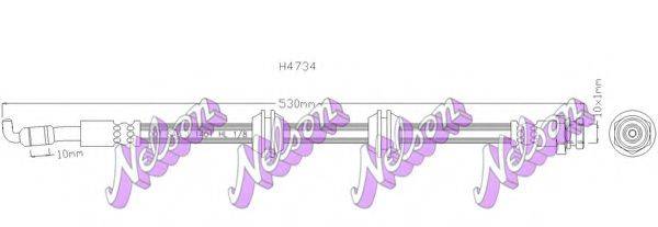 BROVEX-NELSON H4734 Гальмівний шланг