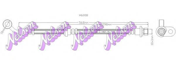 BROVEX-NELSON H6008 Гальмівний шланг