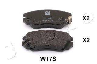 JAPKO 50W17 Комплект гальмівних колодок, дискове гальмо