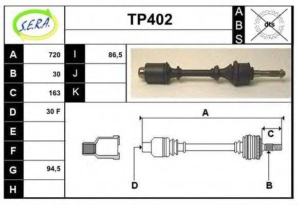 SERA TP402 Приводний вал