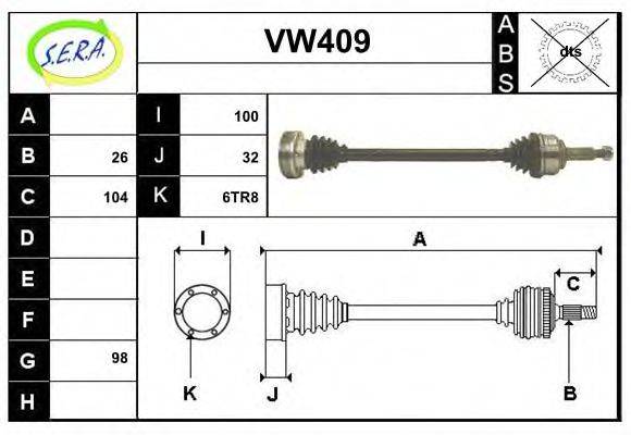 SERA VW409 Приводний вал