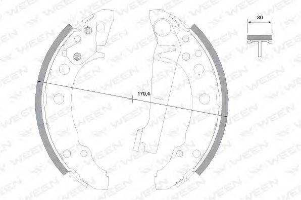 WEEN 1522017 Комплект гальмівних колодок