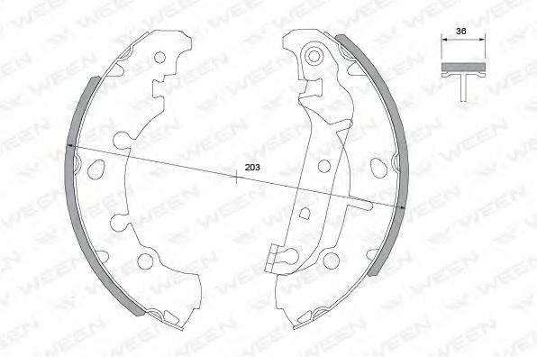 WEEN 1522040 Комплект гальмівних колодок
