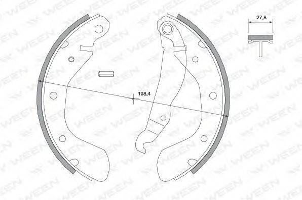 WEEN 1522044 Комплект гальмівних колодок
