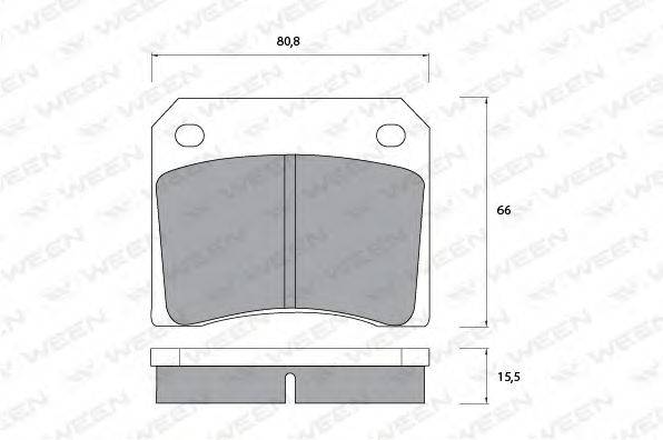 WEEN 1511085 Комплект гальмівних колодок, дискове гальмо