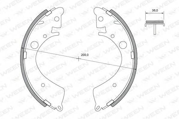 WEEN 1522056 Комплект гальмівних колодок