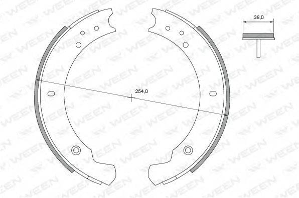 WEEN 1522172 Комплект гальмівних колодок