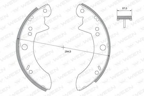 WEEN 1522215 Комплект гальмівних колодок