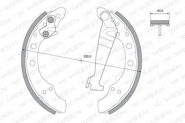 WEEN 1522252 Комплект гальмівних колодок