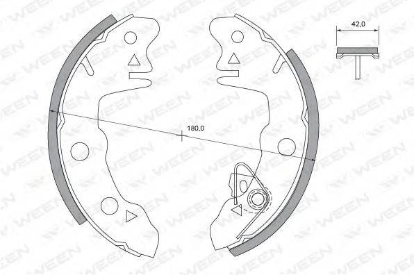 WEEN 1522340 Комплект гальмівних колодок