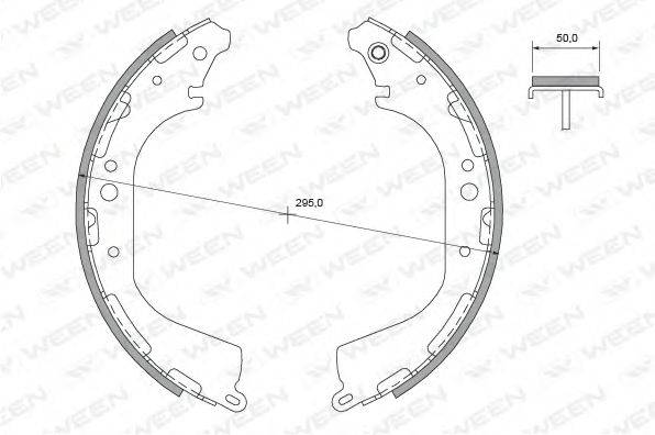 WEEN 1522394 Комплект гальмівних колодок