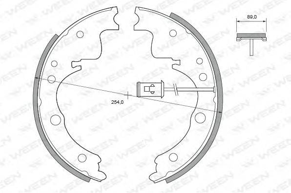 WEEN 1522400 Комплект гальмівних колодок