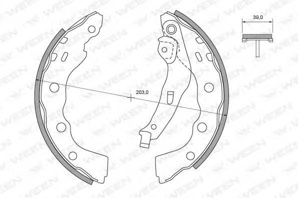 WEEN 1522432 Комплект гальмівних колодок