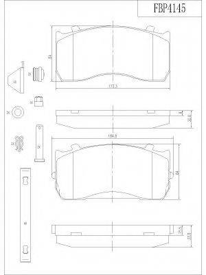 FI.BA FBP4145 Комплект гальмівних колодок, дискове гальмо