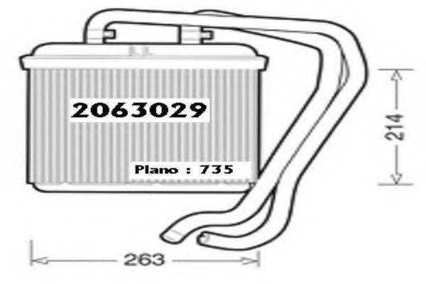 ORDONEZ 2063029 Теплообмінник, опалення салону